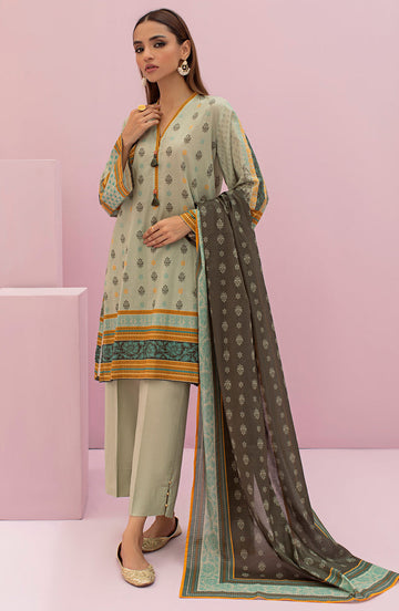 Orient OTL 22-094 Green Meher Printed Lawn 2022 Online Shopping